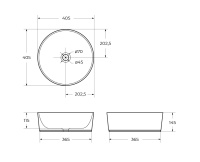 Раковина накладная керамическая BB1342H300 - Gidratop.ru изображение