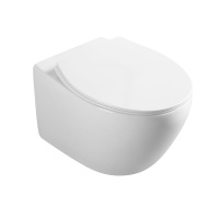 Унитаз подвесной Felice VT1-25 безободковый, цвет белый, ультратонкое soft-close сиденье - Gidratop.ru изображение