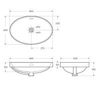 Раковина керамическая полувстраиваемая BB1004 - Gidratop.ru изображение