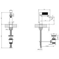 GESSI  INVERSO DIAMANTATO смеситель для биде с донным клапаном и соединительными шлангами, цвет: хром - Gidratop.ru изображение