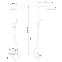 Душевая стойка ABBER Emotion AF8816L с изливом, хром - Gidratop.ru изображение
