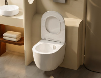 Комплект подвесной унитаз ABBER Bequem AC1100T белый с инсталляцией AC0105 и кнопкой AC0120MW белая матовая - Gidratop.ru изображение