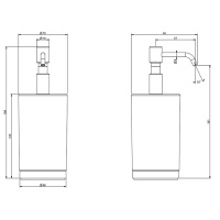 GESSI Emporio Accessories дозатор для жидкого мыла настольный, сатинированное стекло, фурнитура Black XL - Gidratop.ru изображение