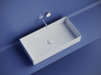 Раковина накладная прямоугольная 701x361x130, цвет белый, арт.CN6071 - Gidratop.ru изображение