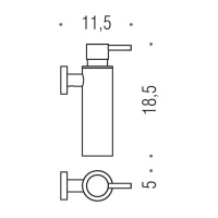 Colombo Plus дозатор для жидкого мыла подвесной, цвет: цвет: чёрный матовый - Gidratop.ru изображение