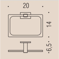 Colombo Look Полотенцедержатель-кольцо 20х14см., цвет: чёрный матовый - Gidratop.ru изображение