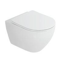 Комплект 4 в 1 Унитаз подвесной Cezares STYLUS-TOR CZR-6601-TH-TOR с сиденьем CZR-2316-SC + Система инсталляции для унитазов BelBagno BB002-80  с кнопкой смыва BB014-SR-BIANCO - Gidratop.ru изображение