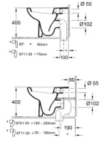 Приставной унитаз Villeroy&Boch Joyce 5608 10 (56081001/5608 10R1) - Gidratop.ru изображение