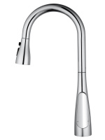 Смеситель для кухни с выдвижным изливом WONZON & WOGHAND, Хром (WW-121E201B-CR) - Gidratop.ru изображение