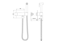 Смеситель с гигиеническим душем и термостатом встраиваемый WONZON & WOGHAND, Хром (WW-88819903-CR) - Gidratop.ru изображение
