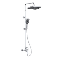 DUE Душевая стойка со смесителем, хром DUE-DOCM-CRM - Gidratop.ru изображение