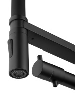 Смеситель для кухни с гибким изливом и подключением фильтра WONZON & WOGHAND, Черный матовый (WW-88458007-MB) - Gidratop.ru изображение