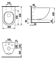 Подвесной унитаз Laufen Basal 8.66E1.0.000.000.1 Combipack безободковый, крышка микролифт, крепление Easyfit, белый - Gidratop.ru изображение