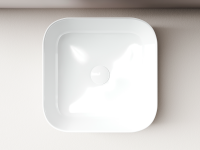 Умывальник чаша накладная квадратная Element 385x385x135мм - Gidratop.ru изображение