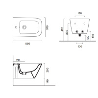 Catalano Green Биде подвесное 55*37, с 1 отв. под смеситель, цвет белый глянцевый - Gidratop.ru изображение