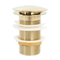 BB-SC-ORO Донный клапан с системой "Клик-клак" без перелива, золото - Gidratop.ru изображение