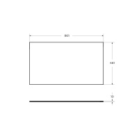 CADRO Столешница из HPL материала 800x460 CADRO-80-HPL-NRM Nero Magma - Gidratop.ru изображение