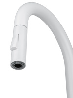 Смеситель для кухни с выдвижным изливом WONZON & WOGHAND, Белый матовый (WW-A20782-MW) - Gidratop.ru изображение