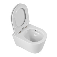 Унитаз подвесной безободковый с сиденьем CEZARES LINER CZR-38083-49-TH-TOR/SC - Gidratop.ru изображение