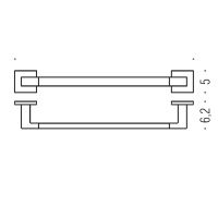 Colombo Basic Q Держатель полотенца 56см, цвет: хром - Gidratop.ru изображение