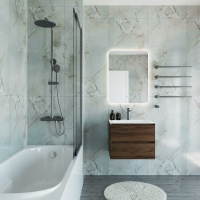 Ванна акриловая Vincea VBT-2A170-FR с каркасом 1700*750*480, пристенная, цвет белый - Gidratop.ru изображение