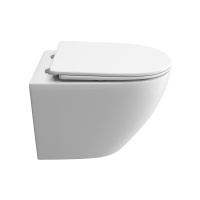 UNO-TOR Унитаз подвесной, безободковый, с системой смыва "Торнадо", с сиденьем soft close, BB5177CH-TOR/SC - Gidratop.ru изображение