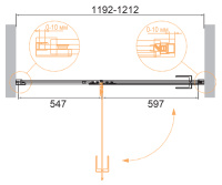Душевая дверь CEZARES BELLAGIO-B-12-120-C-NERO - Gidratop.ru изображение