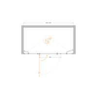 Душевая дверь CEZARES VERONA-W-B-13-30+60/40-P-Cr-L - Gidratop.ru изображение