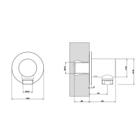 GESSI 316 вывод воды на 1/2, цвет: steel brushed - Gidratop.ru изображение