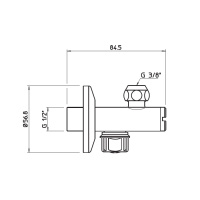 Gessi  запорный кран-фильтр под раковину с подводом воды на 1/2, цвет: хром - Gidratop.ru изображение