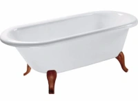Квариловая ванна Villeroy&Boch Hommage 177 x 77 см UBQ180HOM7V-01 на деревянных ножках - Gidratop.ru изображение