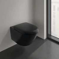 Подвесной унитаз Villeroy&Boch Antao 4674T0R7, безободковый, технология TwistFlush, Pure Black - Gidratop.ru изображение