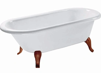 Квариловая ванна Villeroy&Boch Hommage 177 x 77 см UBQ180HOM7V-01 на деревянных ножках