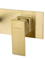 Смеситель для раковины встраиваемый WONZON & WOGHAND CUBE, Брашированное золото (WW-88869016-BG) - Gidratop.ru изображение