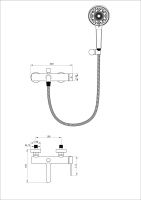 Смеситель для ванны с душем WONZON & WOGHAND STICK, Хром (WW-88639017-CR) - Gidratop.ru изображение