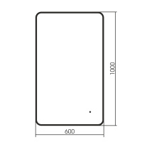 Зеркало ABBER See AG6102SCB с подсветкой, бесконтактный выключатель, диммер, черный - Gidratop.ru изображение
