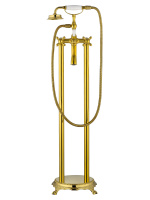 Смеситель для ванны напольного монтажа WONZON & WOGHAND RETRO, Глянцевое золото (WW-88649020-PG) - Gidratop.ru изображение