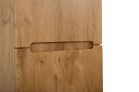 ETNA Шкаф подвесной с двумя распашными дверцами с доводчиками, с двумя полками, левосторонний, Rovere Nature, 400x300x1500, ETNA-1500-2A-SC-RN-P-L - Gidratop.ru изображение