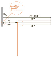 шторка на ванну CEZARES RELAX-V-11-100/140-C-Bi - Gidratop.ru изображение