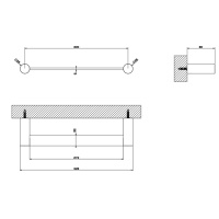 GESSI 316 полотенцедержатель, 30 см, цвет: brushed black metal pvd - Gidratop.ru изображение