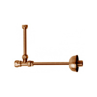 Угловой кран для подвода воды к бачку унитаза, цвет: бронза - Gidratop.ru изображение