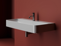 Умывальник AURA с 1 отверстием для смесителя, без перелива 1000x470x135мм - Gidratop.ru изображение