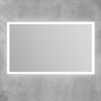 Зеркало с встроенным светильником и кнопочным выключателем SPC-GRT-1000-600-LED-BTN, 12W, 220-240V, 1000x30x600 - Gidratop.ru изображение