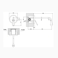 Gessi Goccia встраиваемый однорычажный смеситель для раковины, излив 250мм(внешние части), цвет: хром - Gidratop.ru изображение