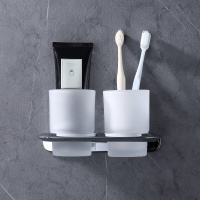 Стакан двойной для зубных щеток ABBER Nord AA1557 хром - Gidratop.ru изображение