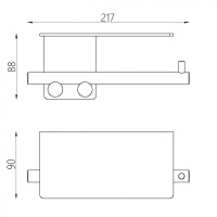 Бумагодержатель с полкой ABBER Osten 316 AA1830BG золото брашированное - Gidratop.ru изображение