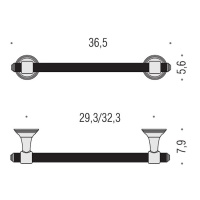 Colombo Hermitag Полотенцедержатель 36.5 см, цвет: античная бронза - Gidratop.ru изображение