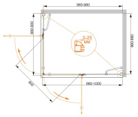Душевой уголок CEZARES BERGAMO-W-AH-2-100/90-C-Cr-R - Gidratop.ru изображение