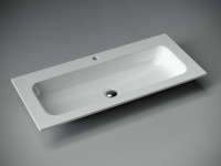 Раковина накладная мебельная Grace прямоугольная, с отверстием под смеситель,  1010x457x137 мм, цвет белый - Gidratop.ru изображение
