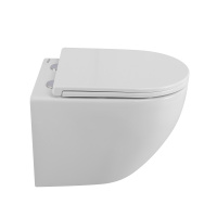 UNO Чаша унитаза подвесного c креплением и сиденьем дюропласт soft close BB3105CHR/SC - Gidratop.ru изображение